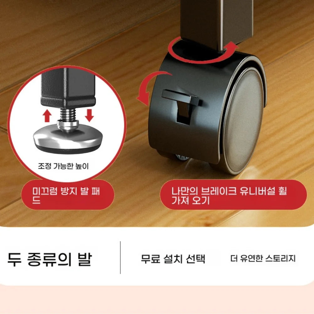 Kitchen Trolley Cart with Wheels with Basket Multi-Layer Hand Pull-Out Layered Racks Drawer Vegetable Fruit Snack Storage Shelf