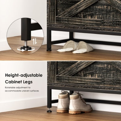 Shoe Cabinet, Entry Home Shoe Cabinet, Entrance Balcony Storage Cabinet, Large Capacity Shoe Rack, Grey