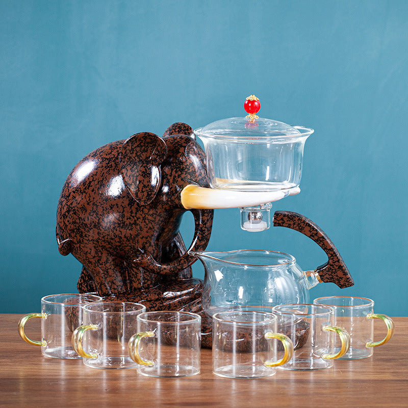 Glass Kung Fu Tea Set Home Jixiang Lazy Automatic Tea Set Office Tea Infuser Company Activity Gifts