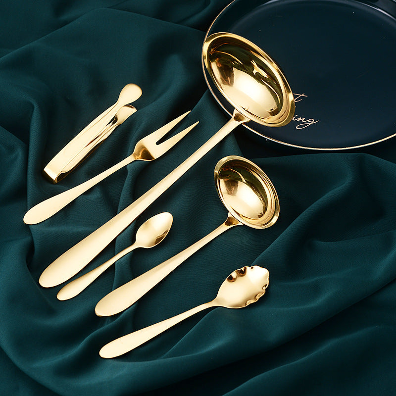 Tableware Suit Stainless Steel Knife, Fork And Spoon 72-piece Set Wooden Box