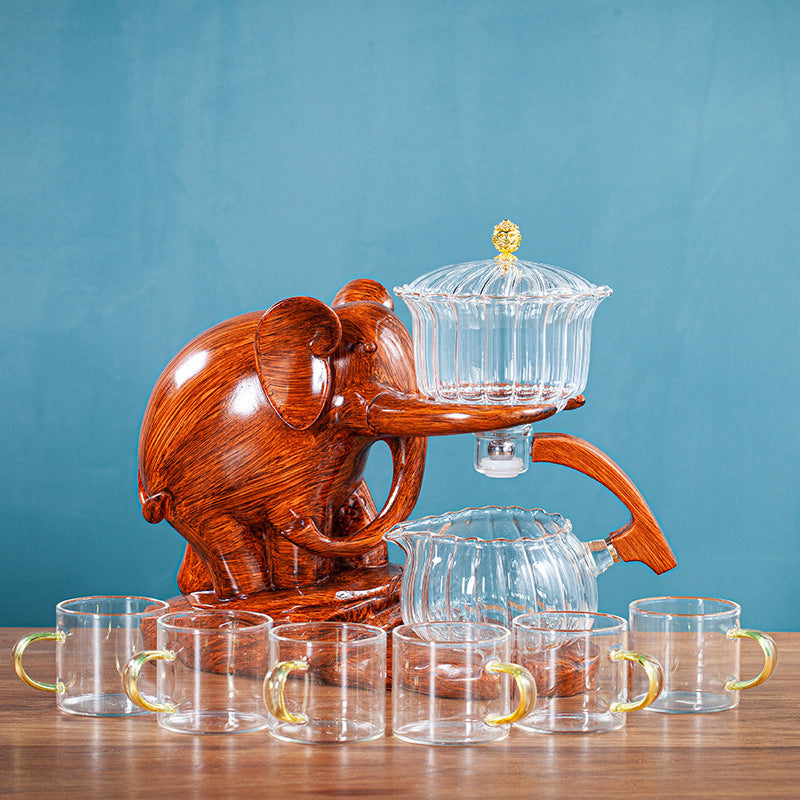 Glass Kung Fu Tea Set Home Jixiang Lazy Automatic Tea Set Office Tea Infuser Company Activity Gifts