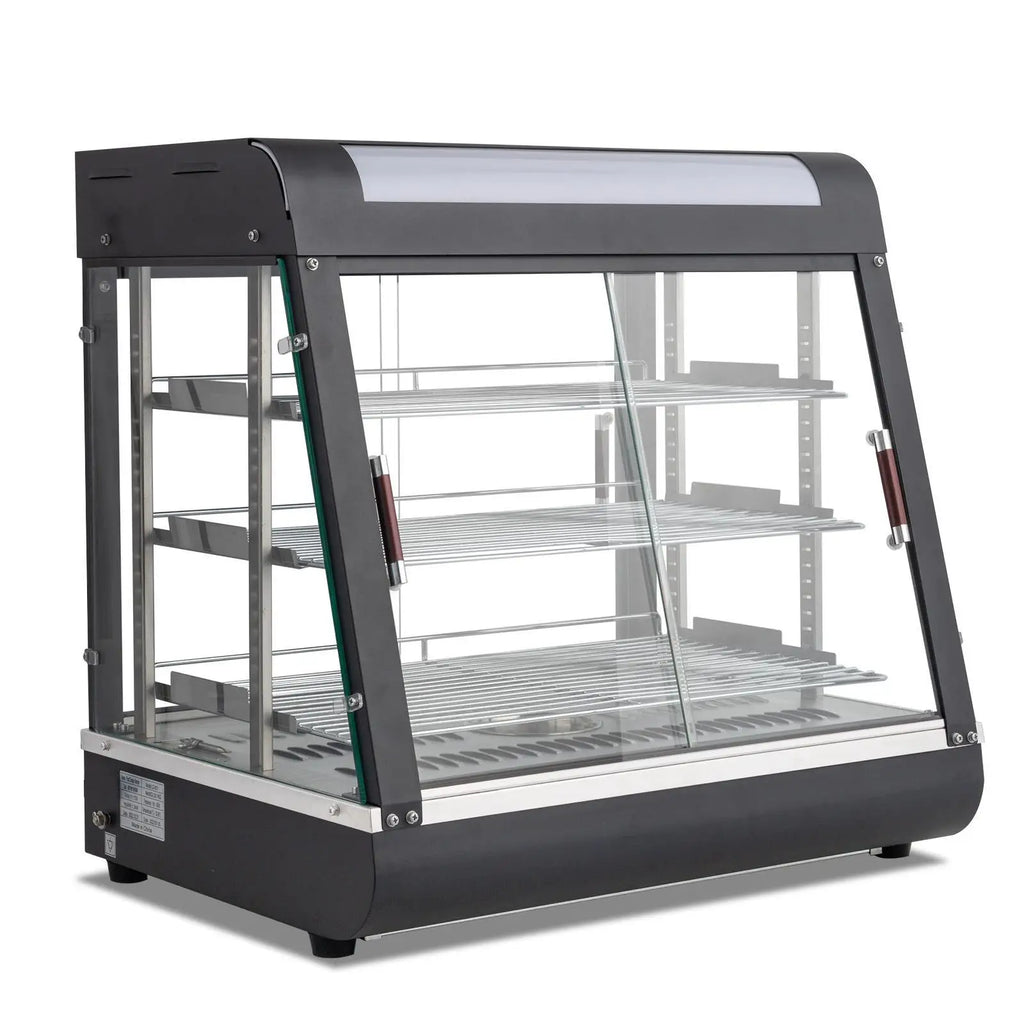 3 Tier 26" Commercial Food Warm Display Countertop Hamburger Pizza Case Catering