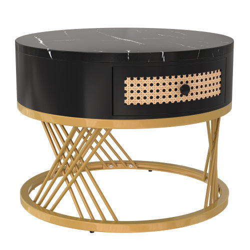 Fibreboard Metal Round Coffee Table