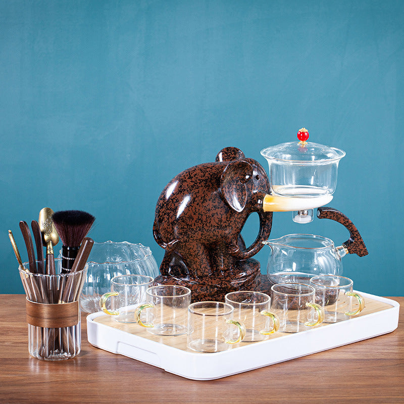 Glass Kung Fu Tea Set Home Jixiang Lazy Automatic Tea Set Office Tea Infuser Company Activity Gifts