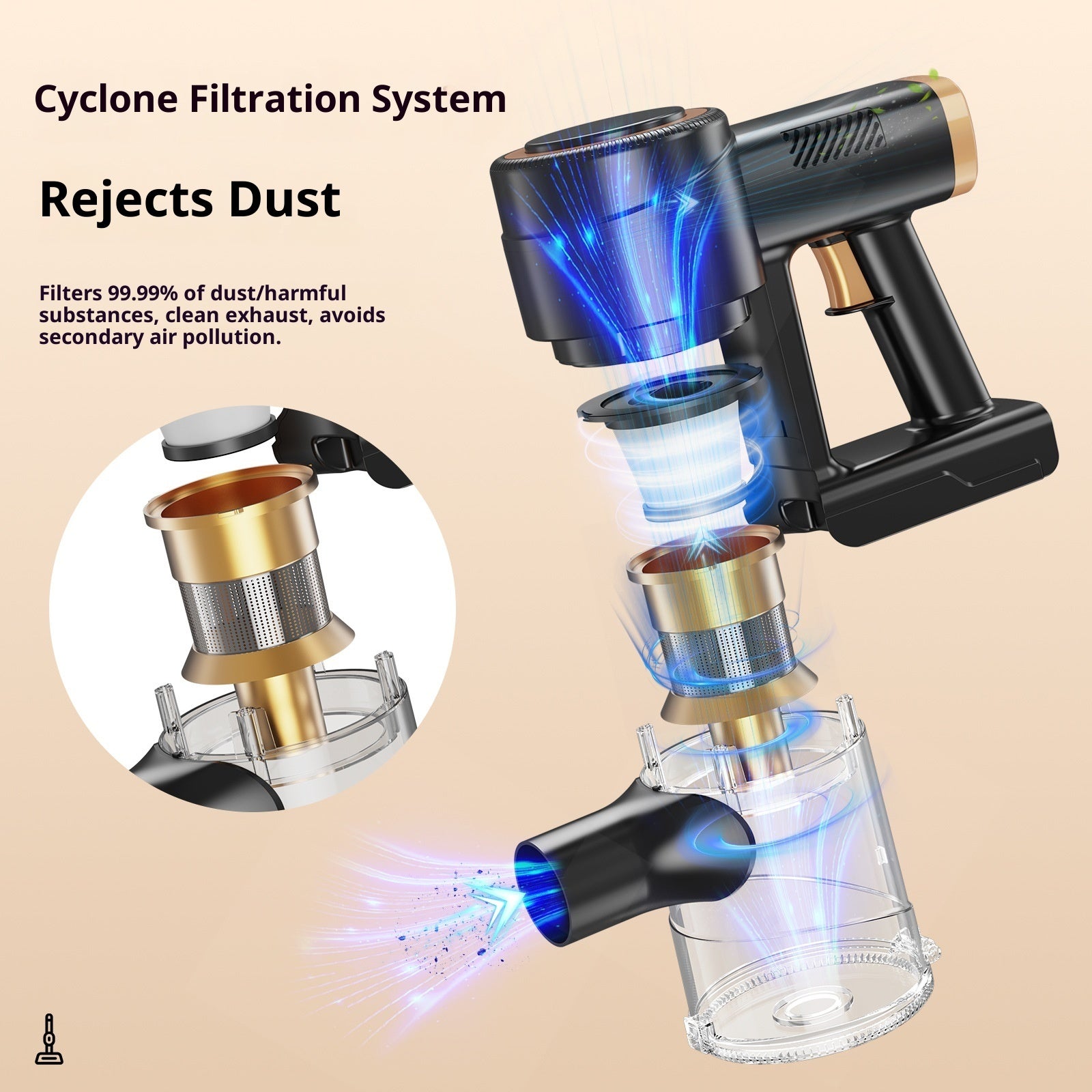 180W Brushless Vacuum Cleaner Household 20kpa Large Suction Handheld