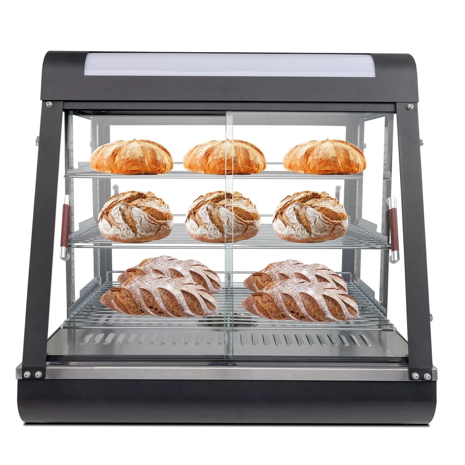 3 Tier 26" Commercial Food Warm Display Countertop Hamburger Pizza Case Catering