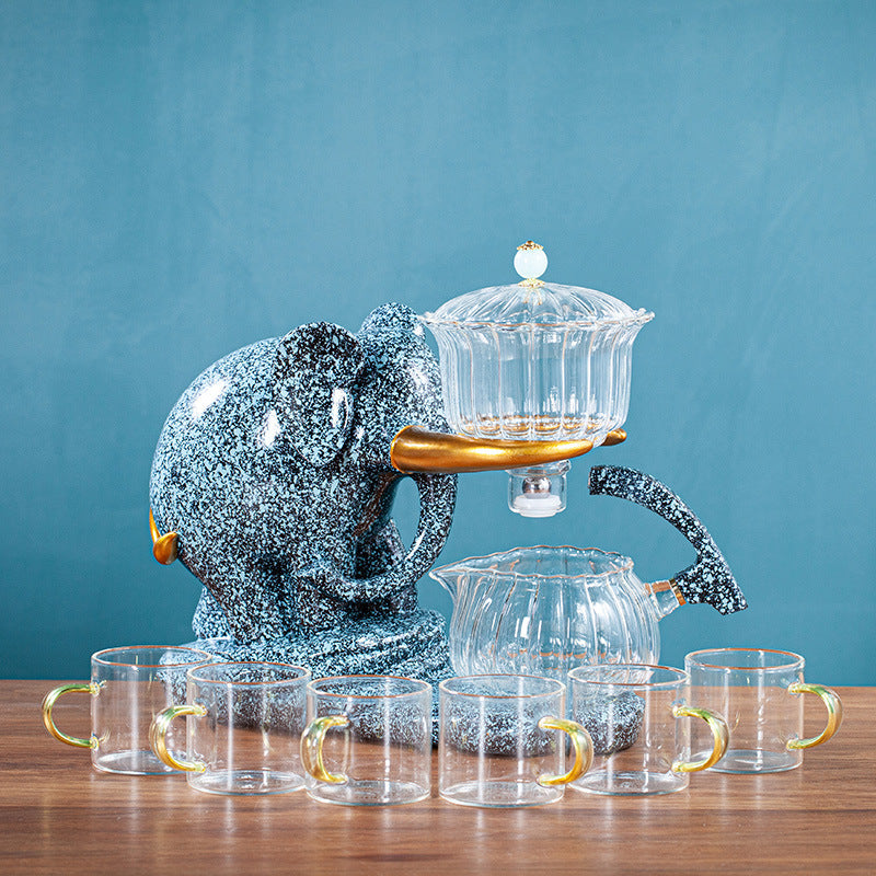 Glass Kung Fu Tea Set Home Jixiang Lazy Automatic Tea Set Office Tea Infuser Company Activity Gifts