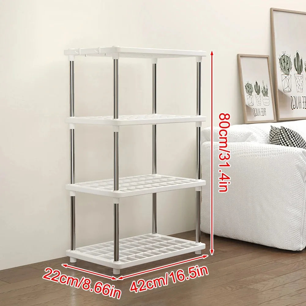 1PC Multi-Level Storage Rack For Kitchen And Bathroom, Snack Storage Rack For Floor In The Living Area